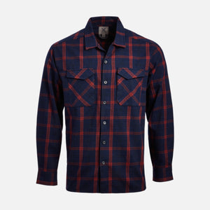 Canyon River Flannel Shirt - Midnight Clay Plaid