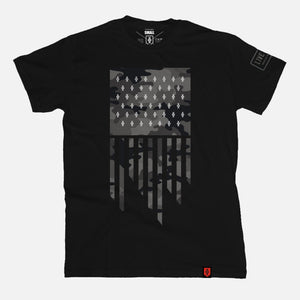 Flag T-Shirt - Black / Black Multicam