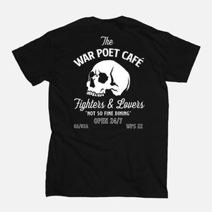 Skull Café T-Shirt - Black
