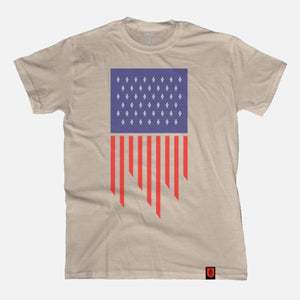 Flag T-Shirt - USA / Sand