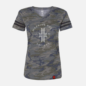 Women's Trademark V-Neck - Camo/White
