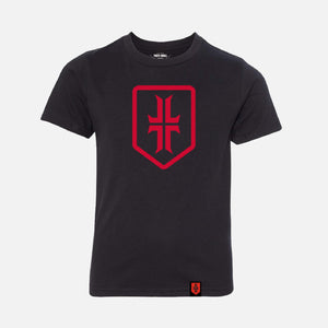 Youth Shield T-shirt - Black/Red